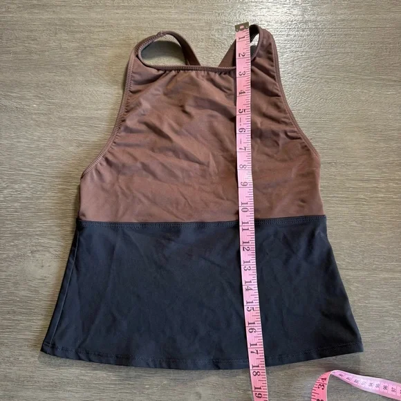 Vintage Brown Black Halter Tank Top S La Blanca - Picture 9 of 9